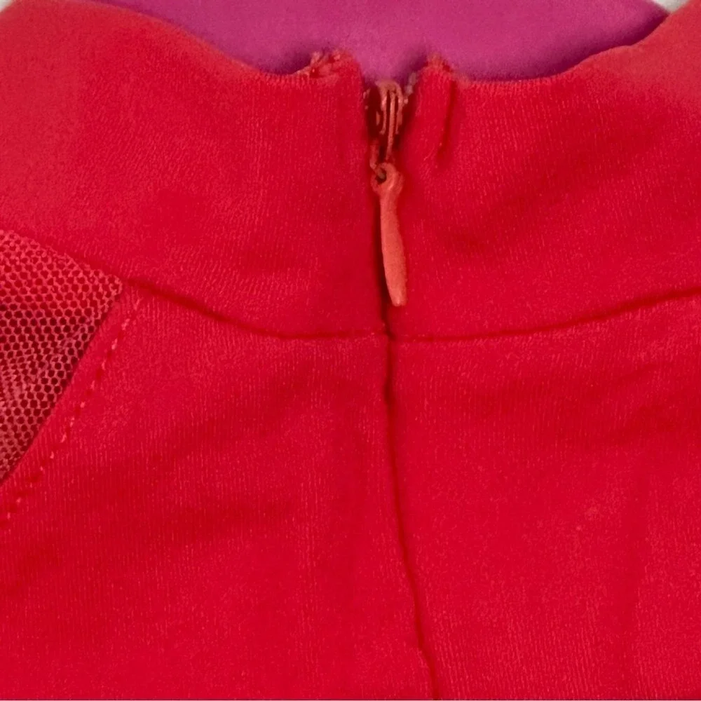 BalTogs High-Waist Mesh Crop Top and Briefs Set Coral Salmon Dance‎ Dancewear